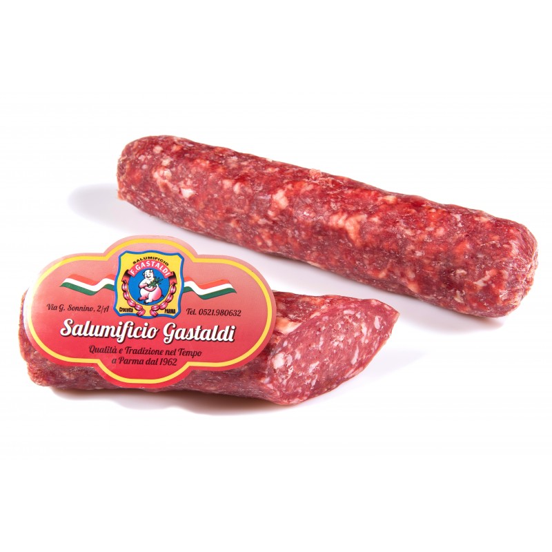 Salame stagionato pelato metà sottovuoto Salumificio Gastaldi Parma